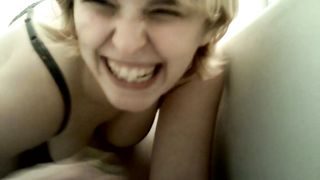 Tasting her own poop for the first time