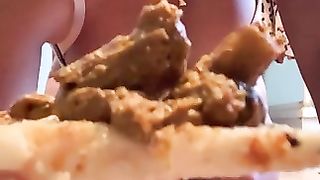 A sandwich treat for her slave