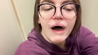 German teen eating her own shit