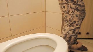 Water splashes her ass