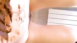 Brown shit on entire face