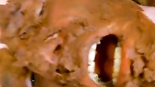Brown shit on entire face
