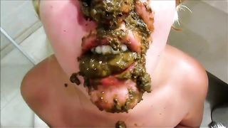 Accident poop on her face