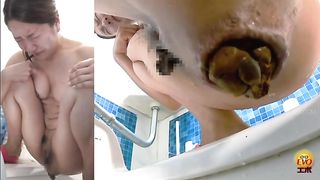 The pain when a turd gets stucked