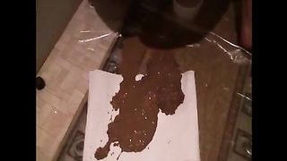 Chubby babe has diarrhea