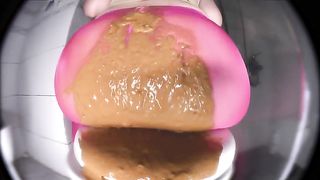 Diarrhea mess in purple yoga pants