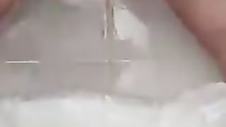 Chubby babe shitting a lot slowly