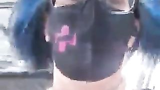 Brown shit in toilet slowly