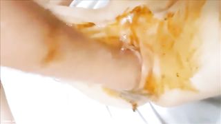 Fisting and big facial