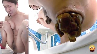 Japanese beauty dropped a monster turd