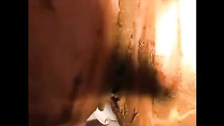 Woman shit diarrhea and smear it on her butt