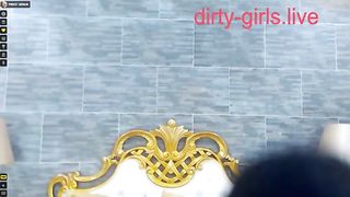 Slim latina slut vomit back the water in bowl