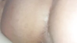 Pretty closeup of juicy booty pooping