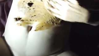 Scat horny couple enjoying smearing sex
