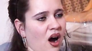 Sexy hairy milf dildo fucking her shitty hole