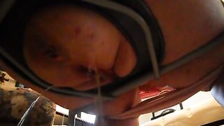 Slutty bbw pissing and pooping