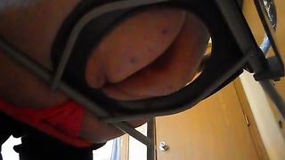 BBW hot mature milf pooping from the chair