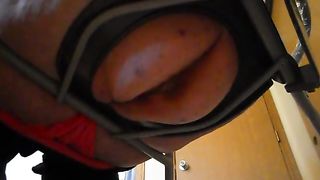 BBW hot mature milf pooping from the chair