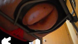 BBW hot mature milf pooping from the chair