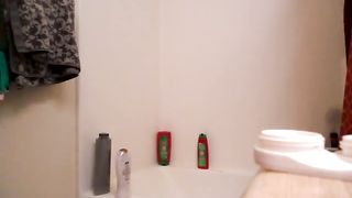 Curvy chubby lady pooping messy load in her panty