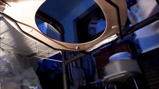 Big butt mature pooping on the shitting chair