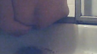 Closeup of big chubby ass pooping