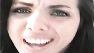 Beautiful amateur lady pooping big load