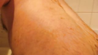 Chub shit covered mature guy