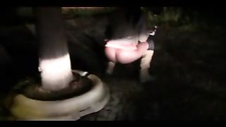 Hot black ass ebony babe pooping in the bag