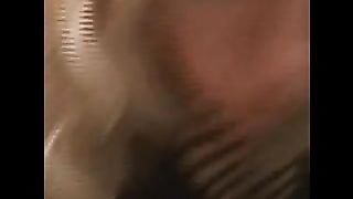 Amateur blonde lady pooping in the toilet