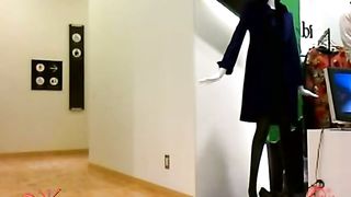 Fat booty Asian girl caught pooping