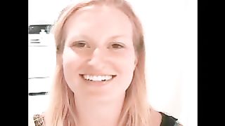 Naughty lady pooping in the toilet