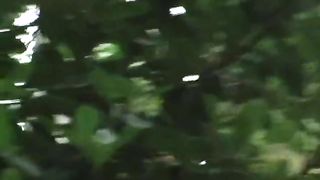 Curvy Asian babe caught pooping outside