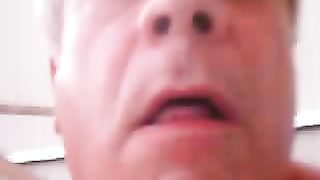 Mature scat daddy eating poop