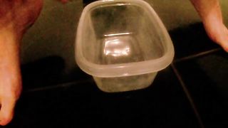 Pooping in the food container