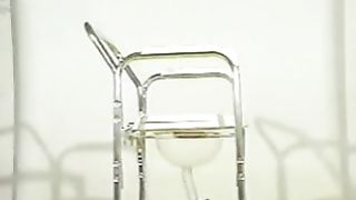 Pooping and pissing through a pipe