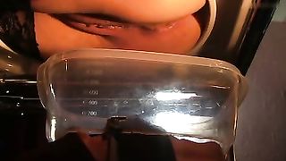 Mistress pooping for her hungry slave