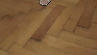 Sexy babe rubbing pussy and panty pooping