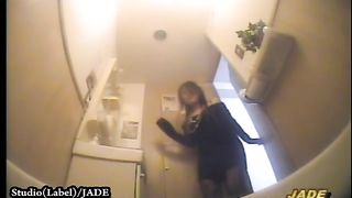 Hot Japanese girls vomit in restroom