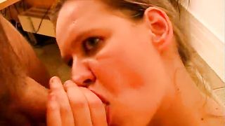 Cock and poop loving wife enjoying scat fuck