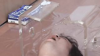 Slutty mature Japanese lady swallows big poop