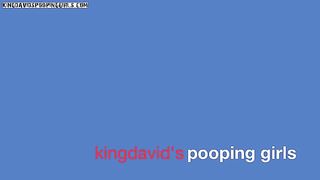 Big booty pooping girl poops on the plate