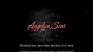 Blonde scat MILF poops in the toilet