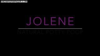 Hot brunette girl pooping in toilet