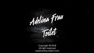 Hot blonde cam girl masturbates while pooping