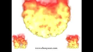 Big black ass ebony twerking while pooping