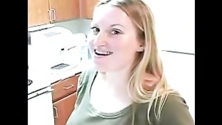 Sexy housewife pooping at home