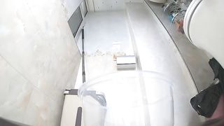 Chinese maid filling bowl with creamy poop