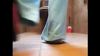 Slutty amateur girl pooping on her hands