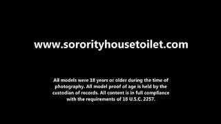 Amateur brunette chick pooping in the toilet